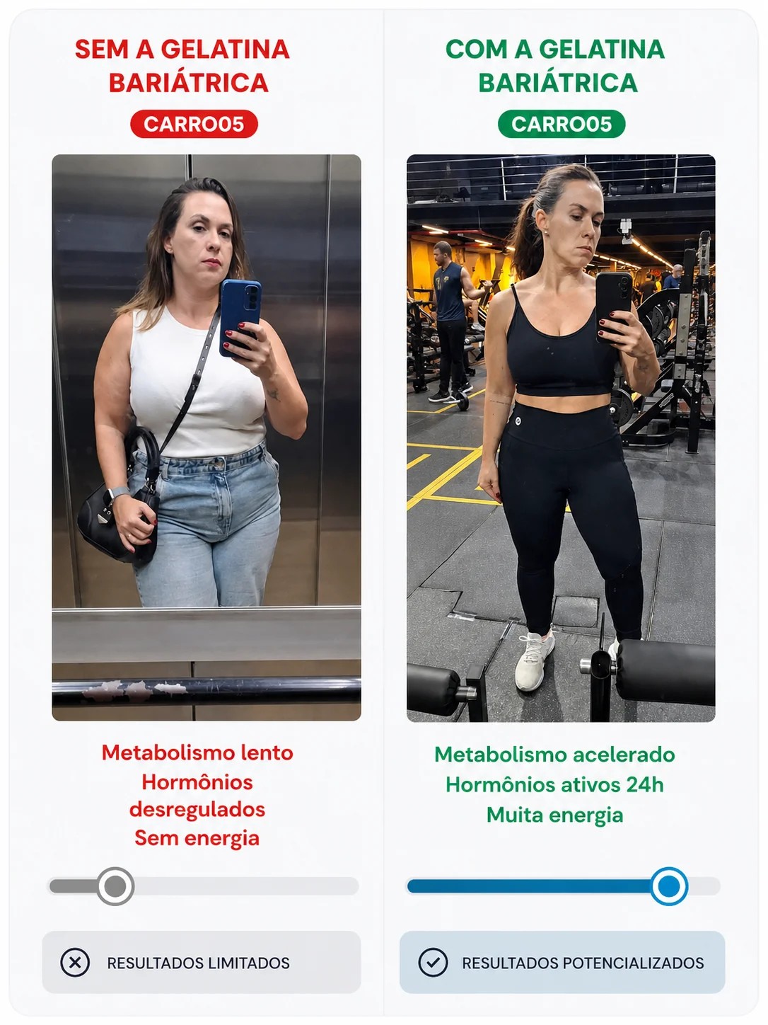 Transformação com a Gelatina Bariátrica